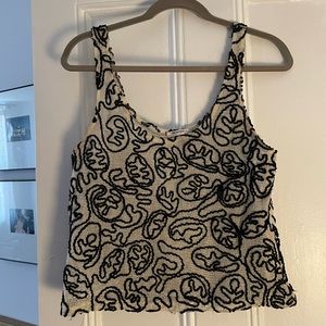 ZARA | Abstract Stitch Tank